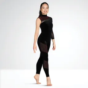 1st Position Combinaison Asymétrique en Velours et Maille