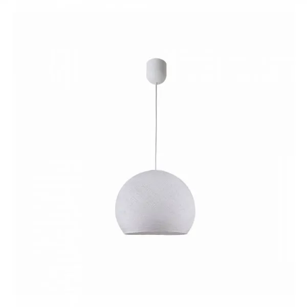 Abat jour coupole Ø25 cm Blanc avec suspension