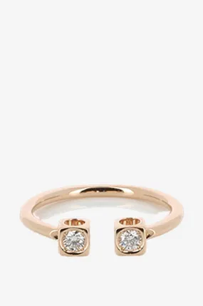 Bague en or rose Le Cube Diamants