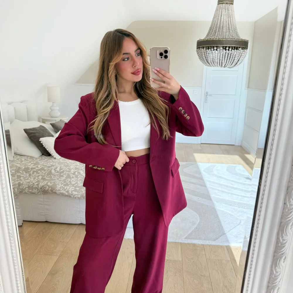 BLAZER OVERSIZE BORDEAUX