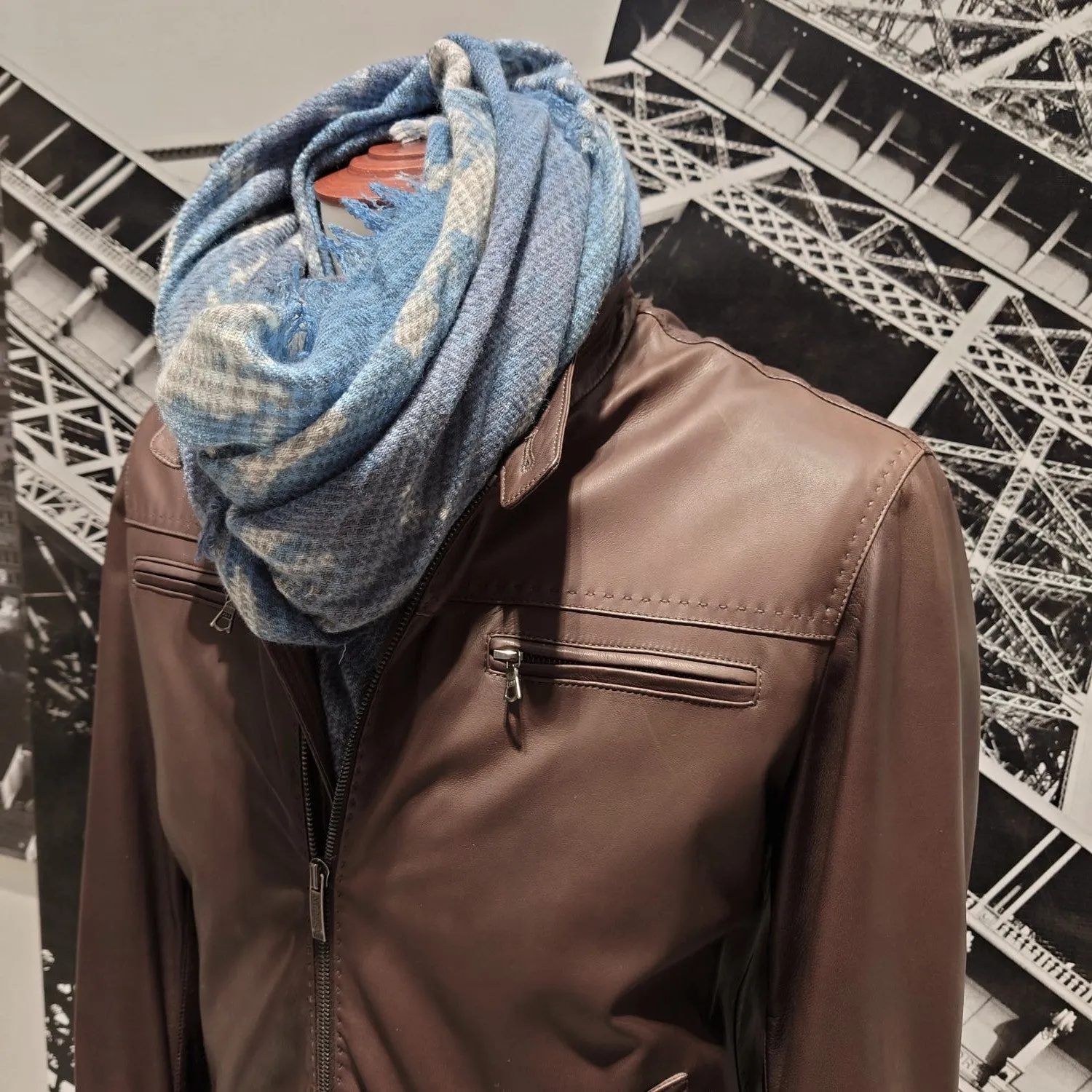 Blouson Cortigiani cuir marron