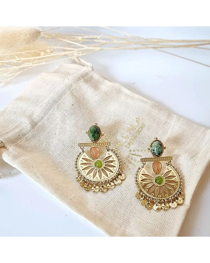 Boucles d'oreilles turquoise africaine | MILË MILA | Zosha Collection