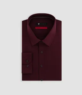 Chemise coton stretch bordeaux Malte