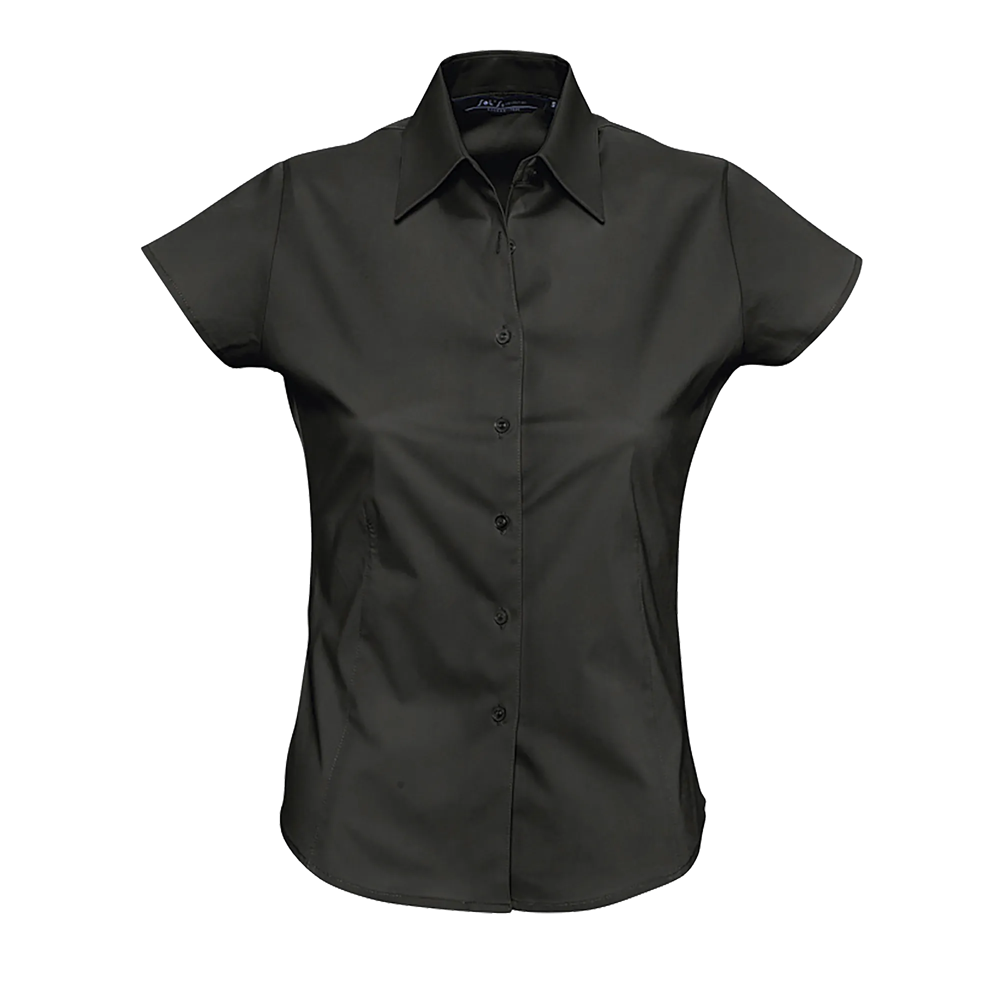 CHEMISE FEMME STRETCH MANCHES COURTES EXCESS Noir