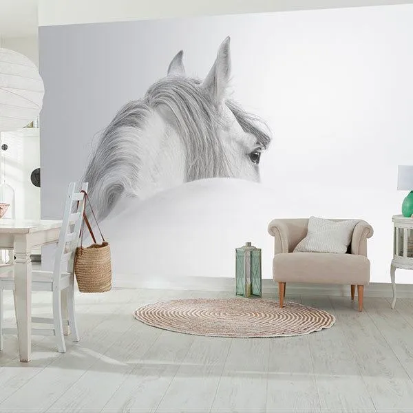 Cheval blanc - PAPIER PEINT VINYLE