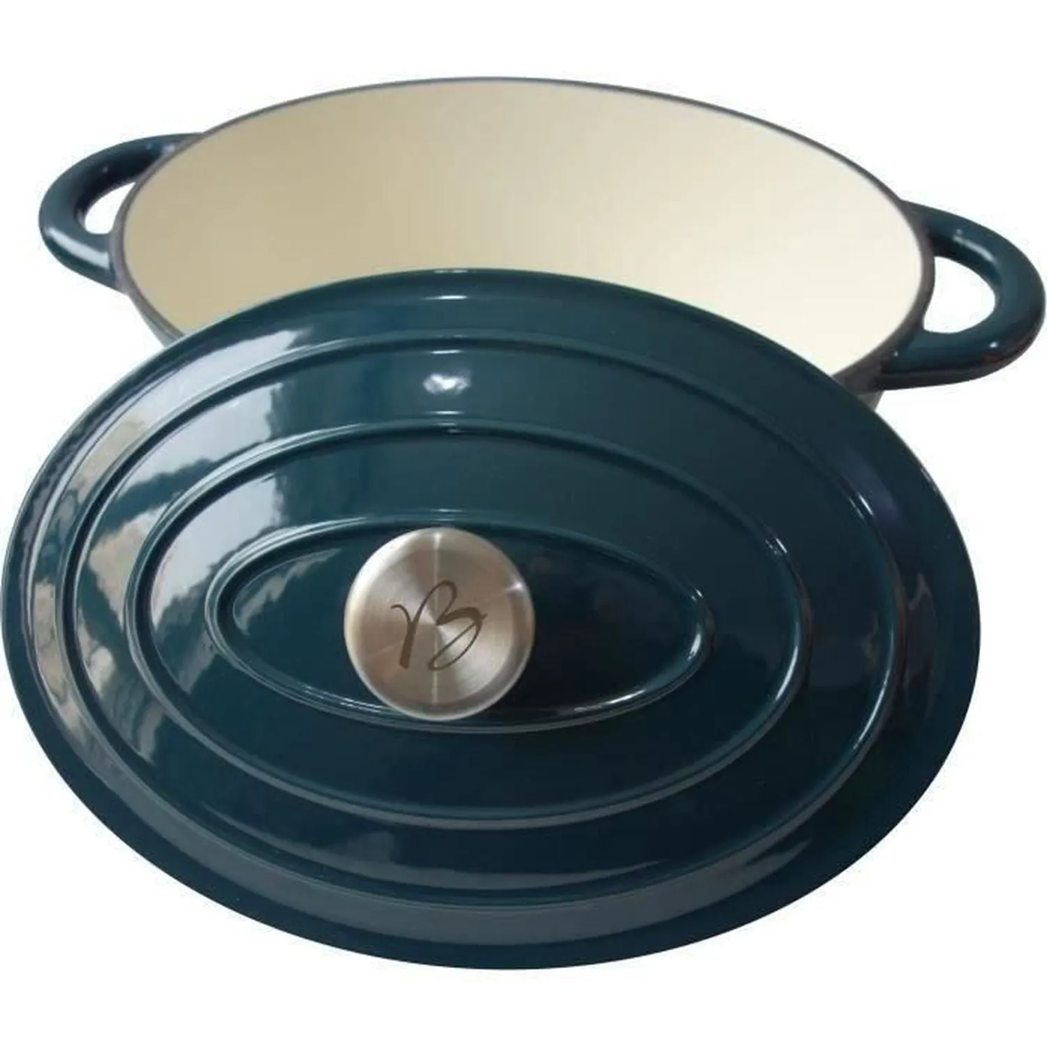 Cocotte baumalu 30 cm - forme ovale - bleu vert Baumalu 