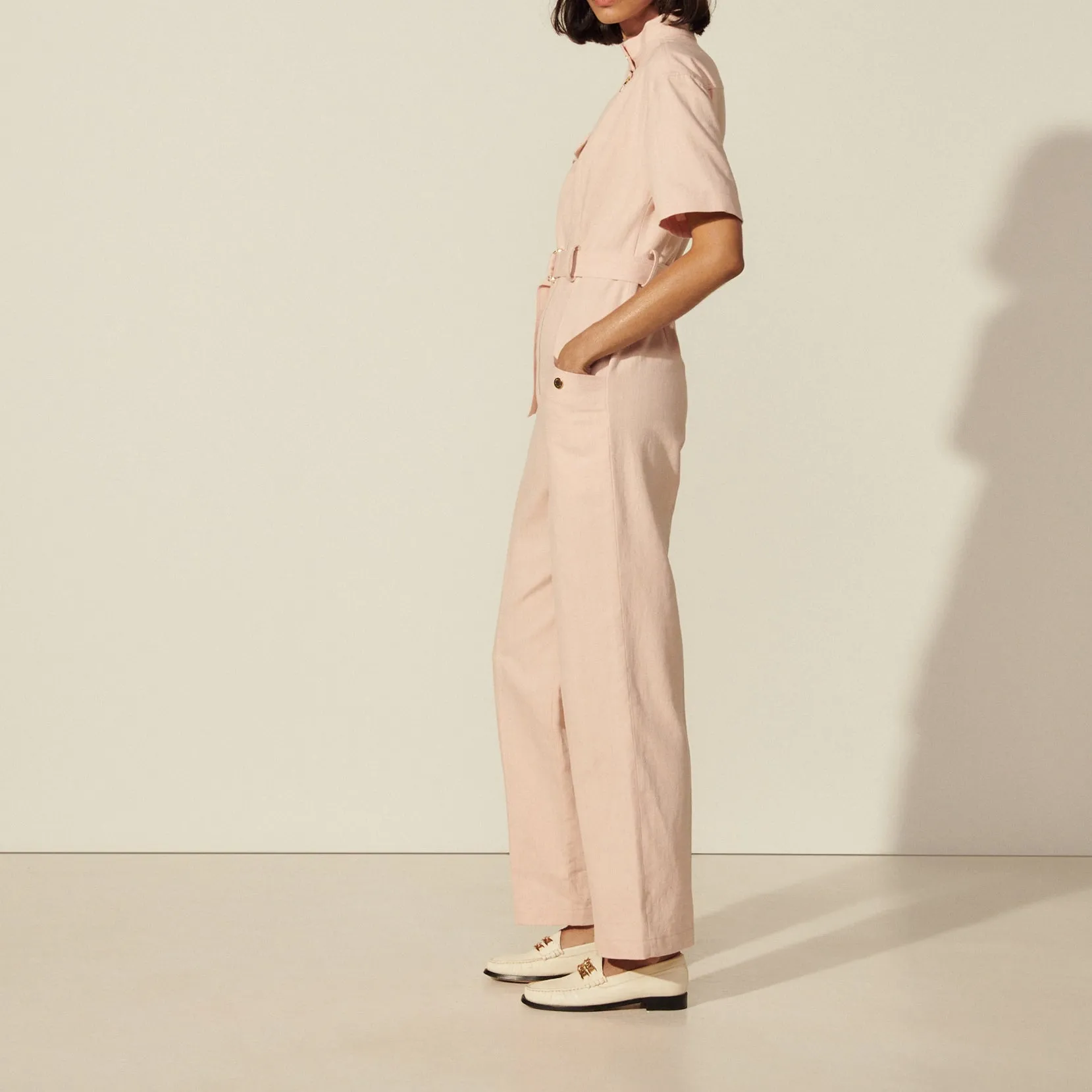 Combinaison pantalon en toile sergé