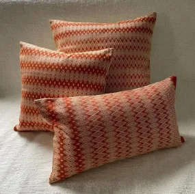 Coussin fait main orange et beige - Kachin