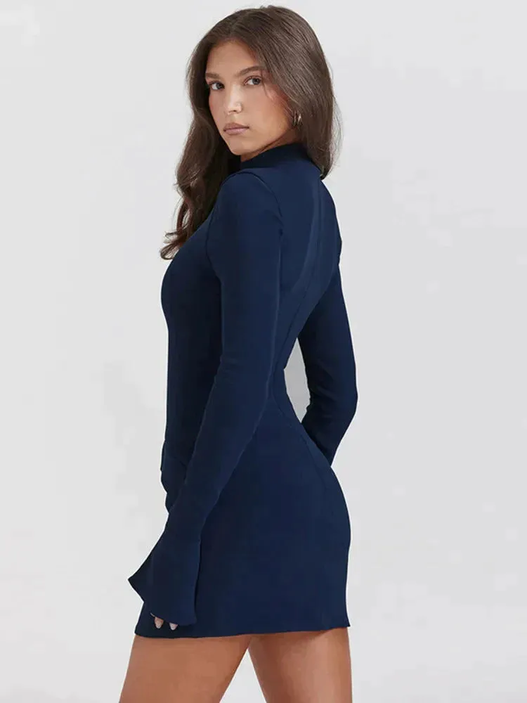 Eleanora - légante robe Freight à manches complètes