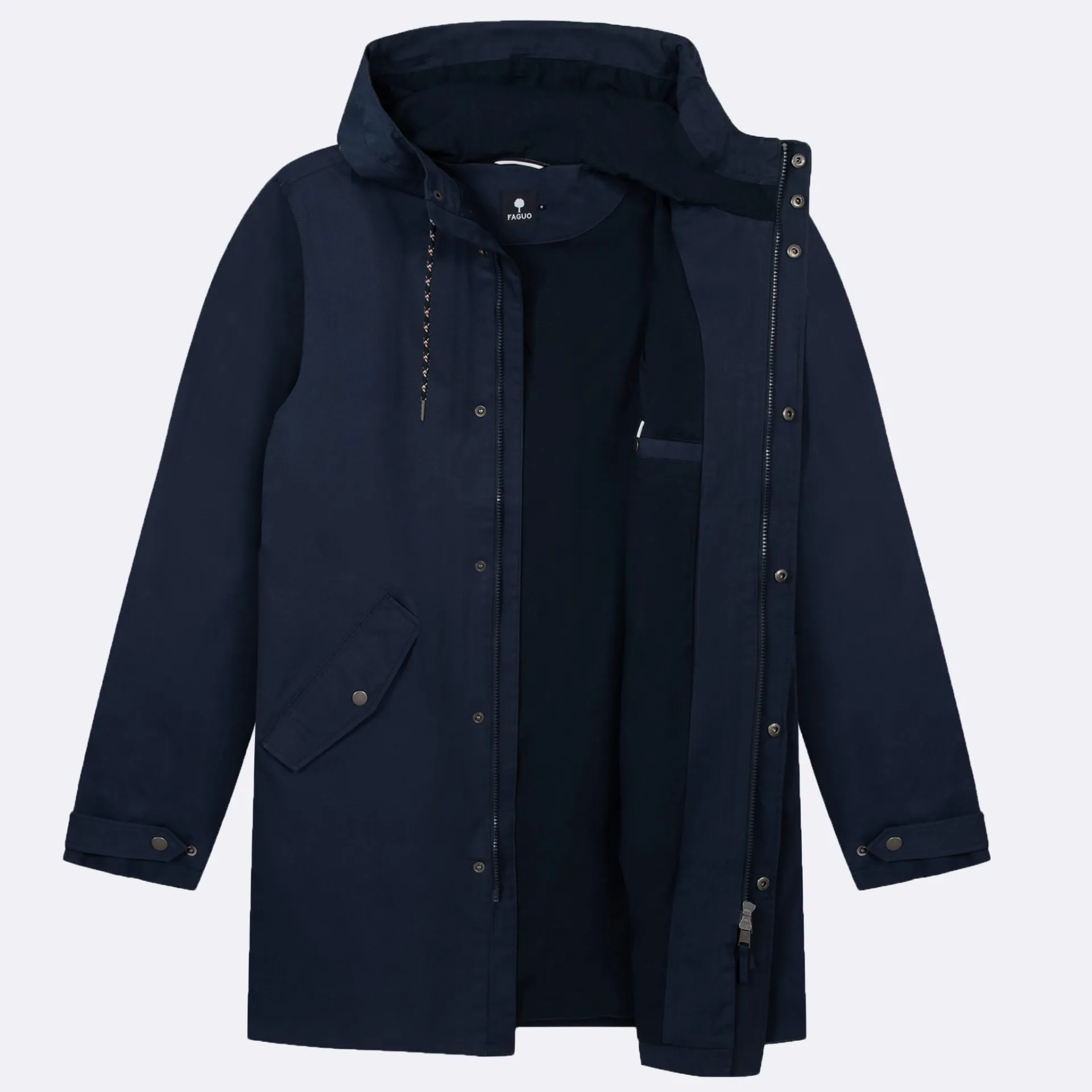 Imperméable bleu marine coton et polyamide recyclé - modèle Gresigne - FAGUO
