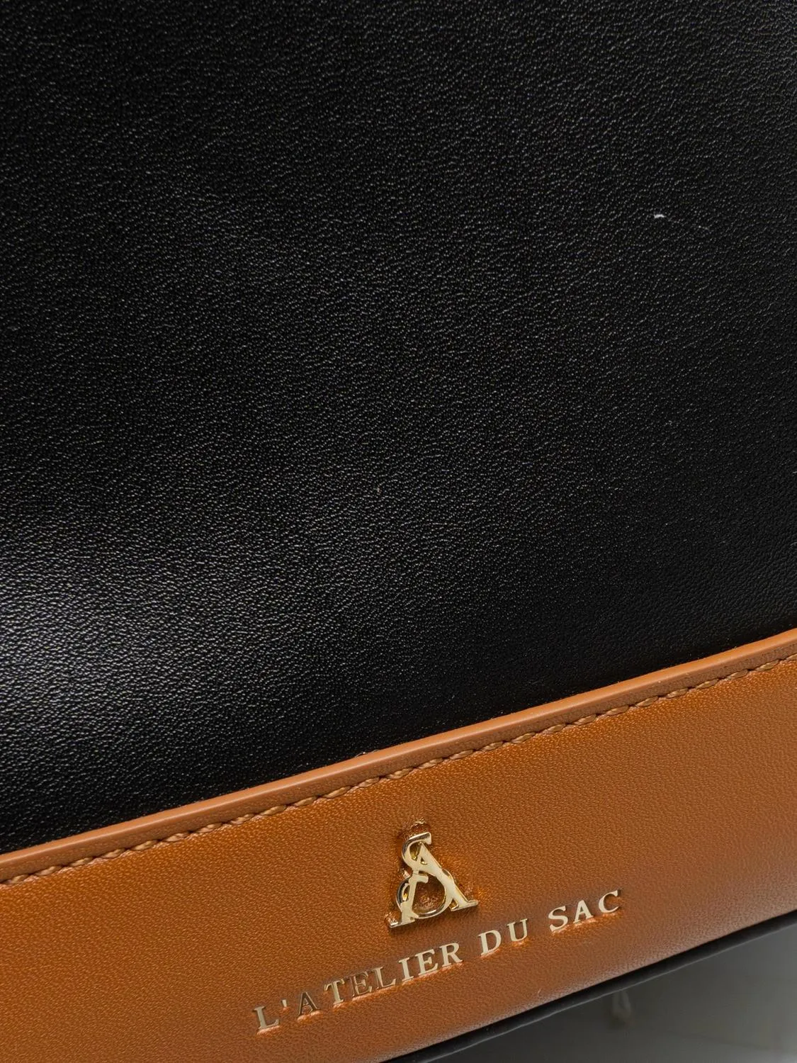 L'atelier Du Sac Notting Hill Sac Seau Avec Bandoulière Noir/Beige - Achetez À Prix Outlet!