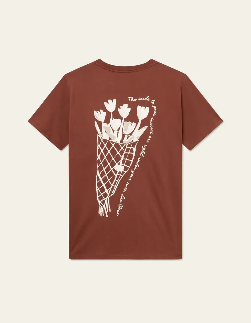 Les Deux - Bouquet T-shirt - Fired Brick
