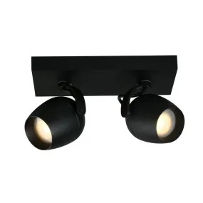 LUCIDE 09937/02/30 Spot plafond de salle de bain noir PRESTON