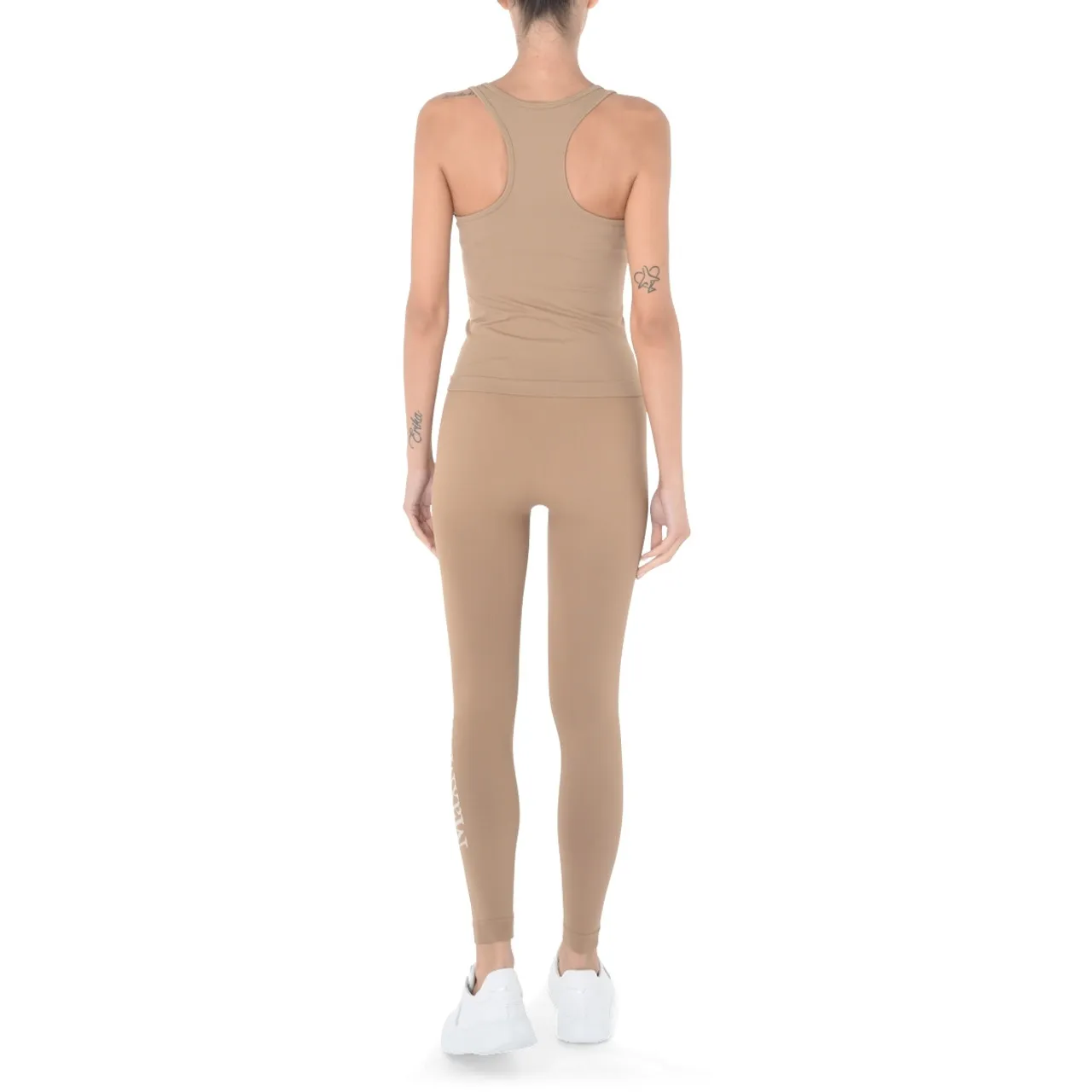 Max Mara Leggings 'S' en tissu technique de couleur camel