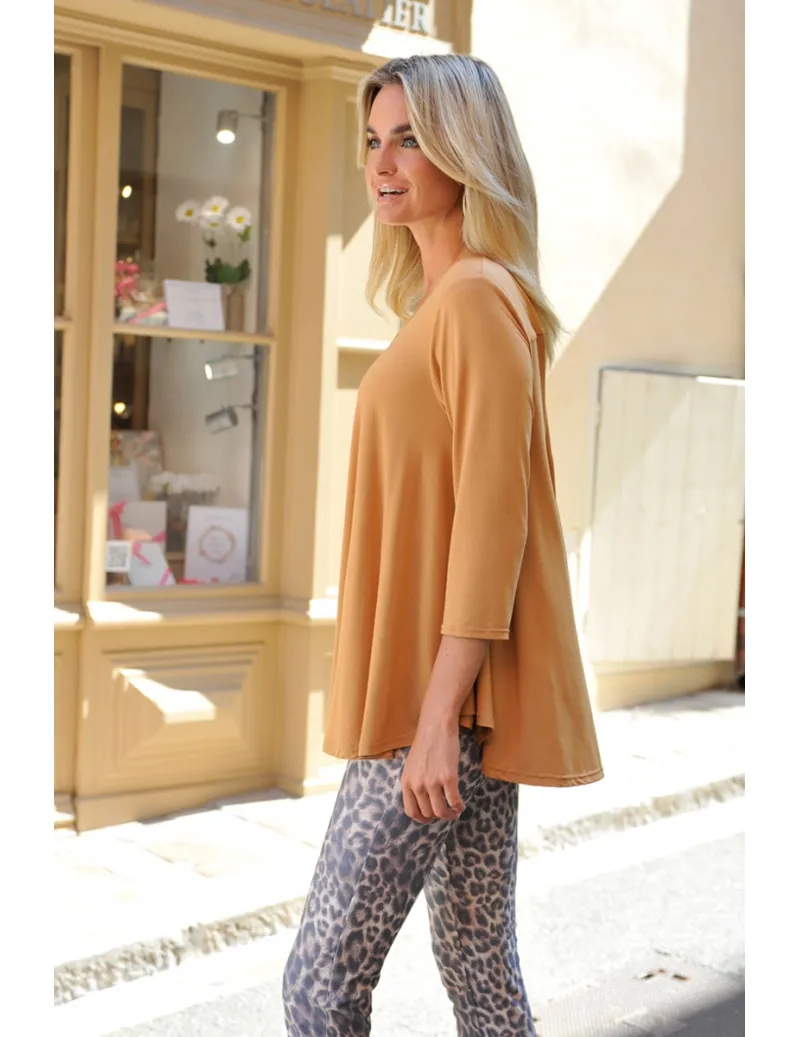 MAXI TSHIRT CHIC FLUIDE CAMEL