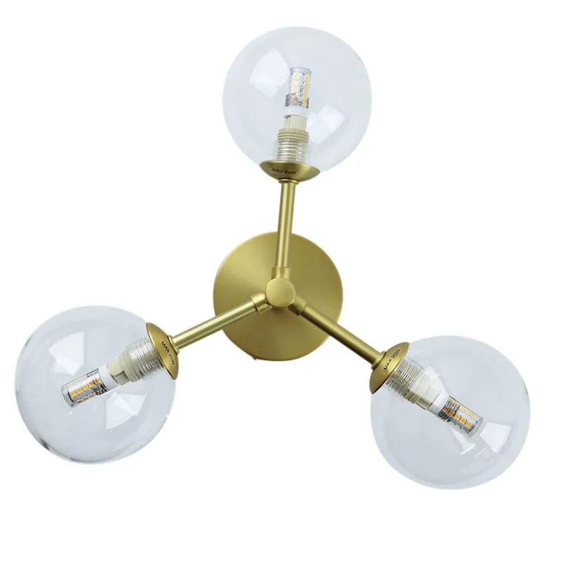 Moderne badkamer plafondlamp goud, Amer, IP44