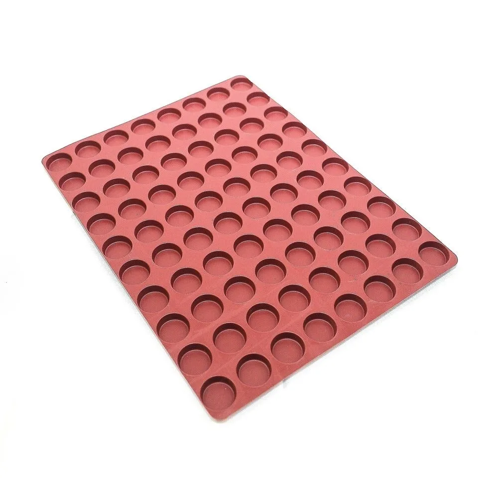 Moule 80 mini-medaillons silmae silicone alimentaire 40x30cm