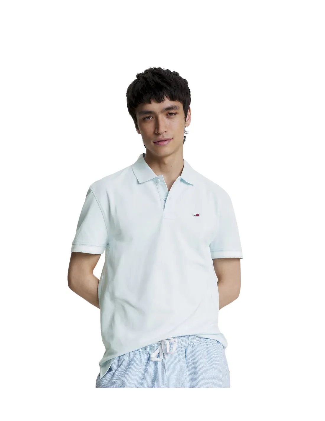Polo manches courtes Homme Tommy Jeans Ref 59572 CYO Bleu