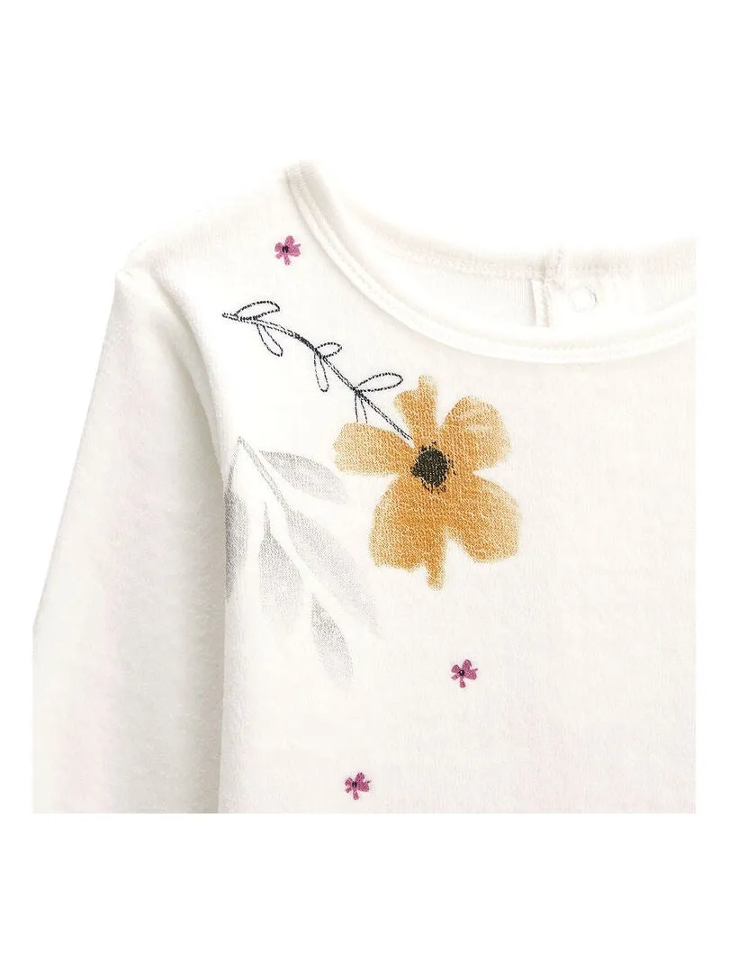 Pyjama bébé 2 pièces en velours Charlie - Moutarde