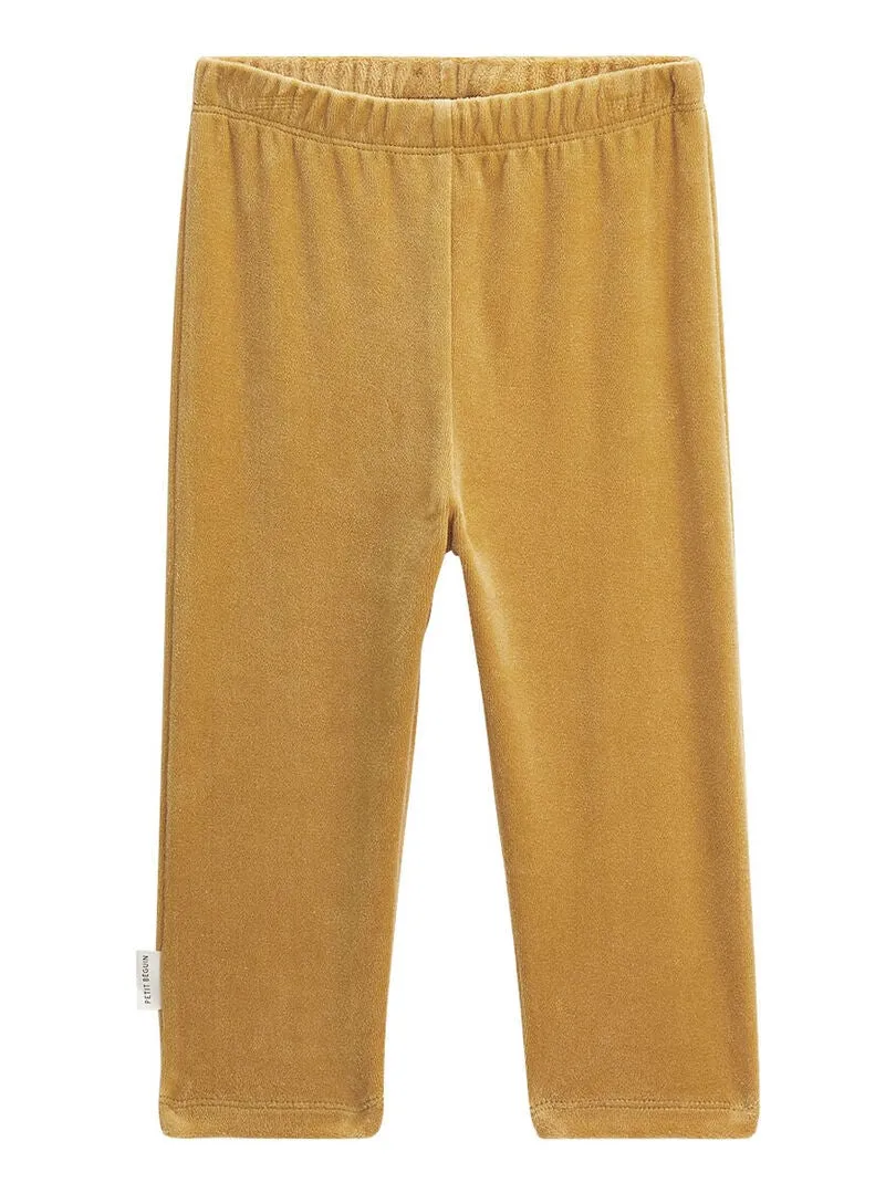 Pyjama bébé 2 pièces en velours Charlie - Moutarde
