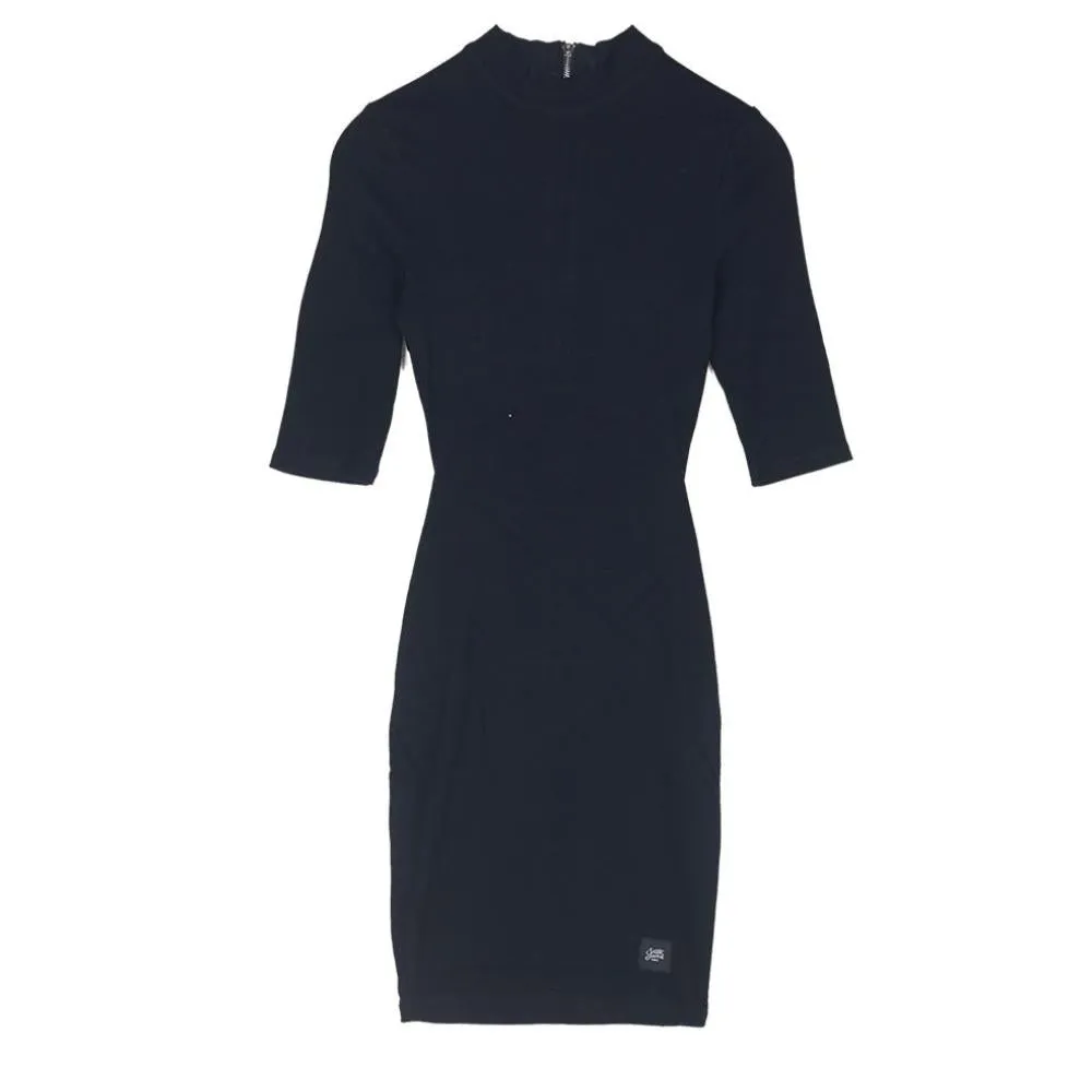 Robe ouverture dos zippée noir