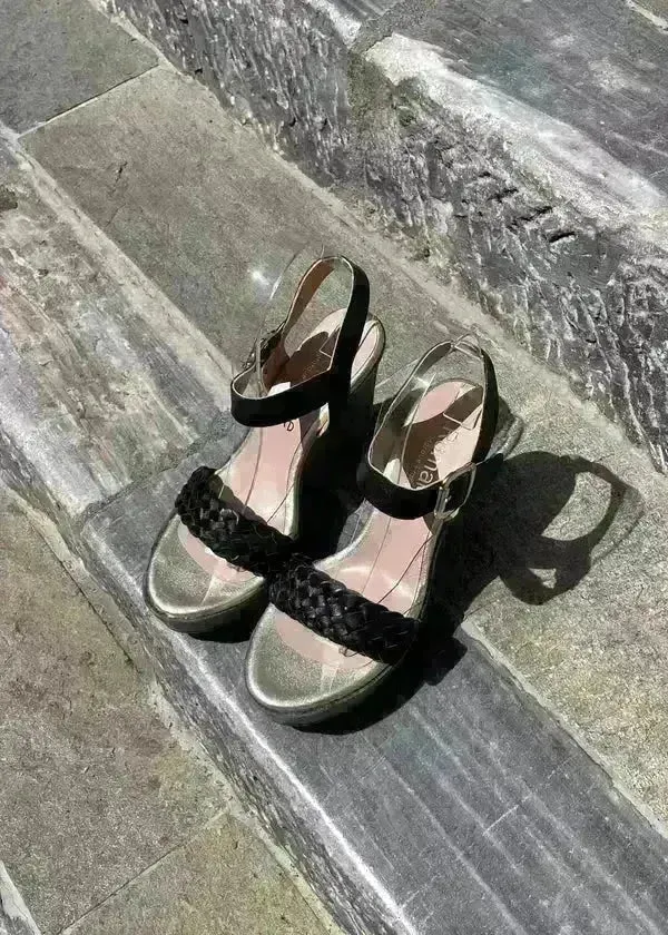 Sandales compensées Romanne 1423 Nero