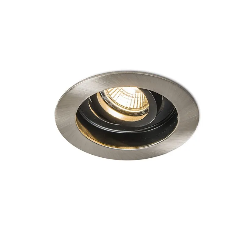 Spot encastrable moderne en acier avec noir rotatif et inclinable - Rondoo