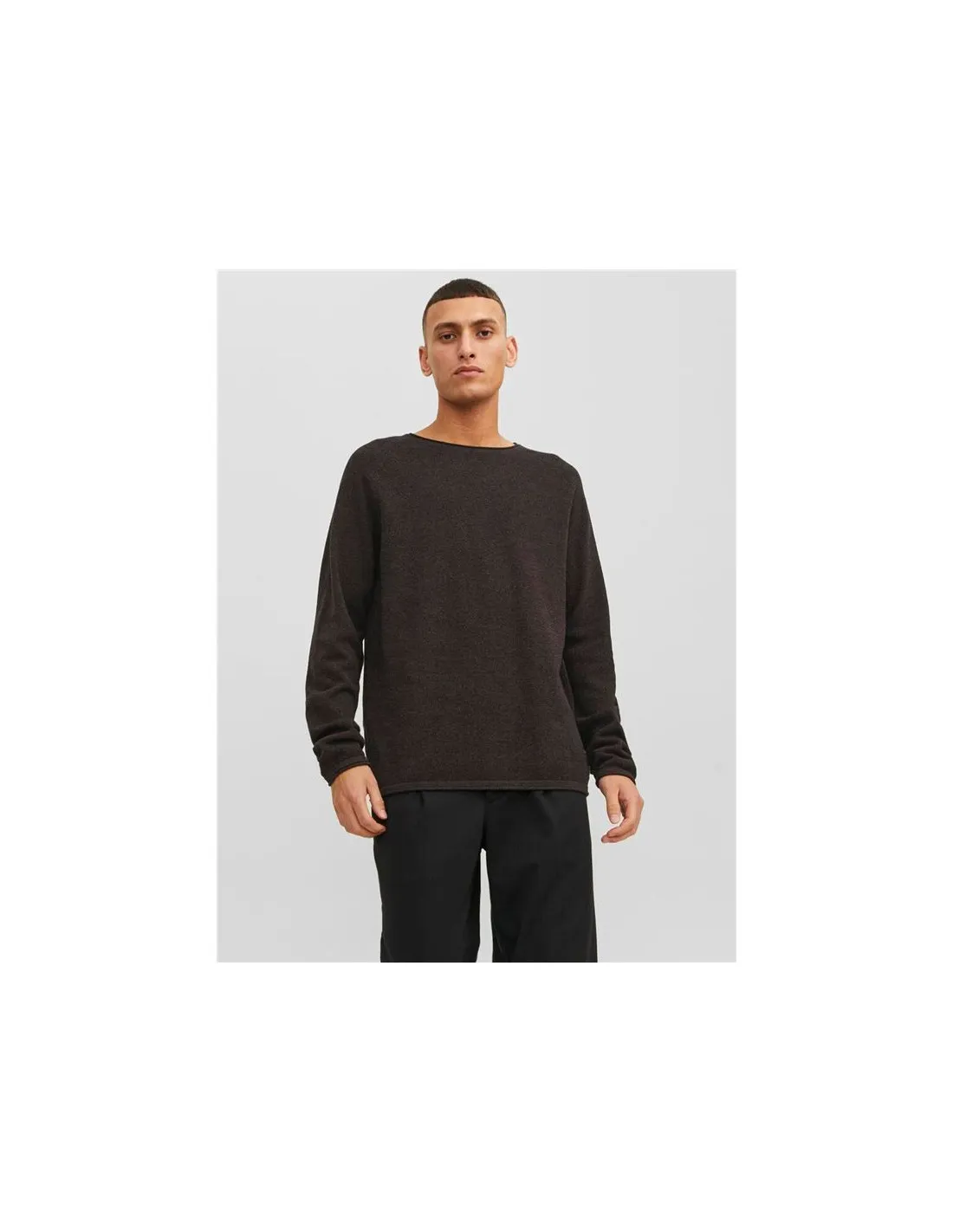 Sweat Homme Jack & Jones Ehill Knit Seal Brown