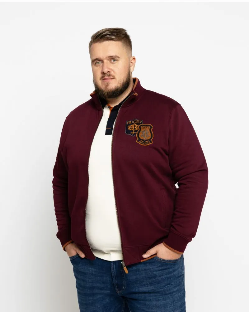 Sweat zippé grande taille bordeaux - Size-factory