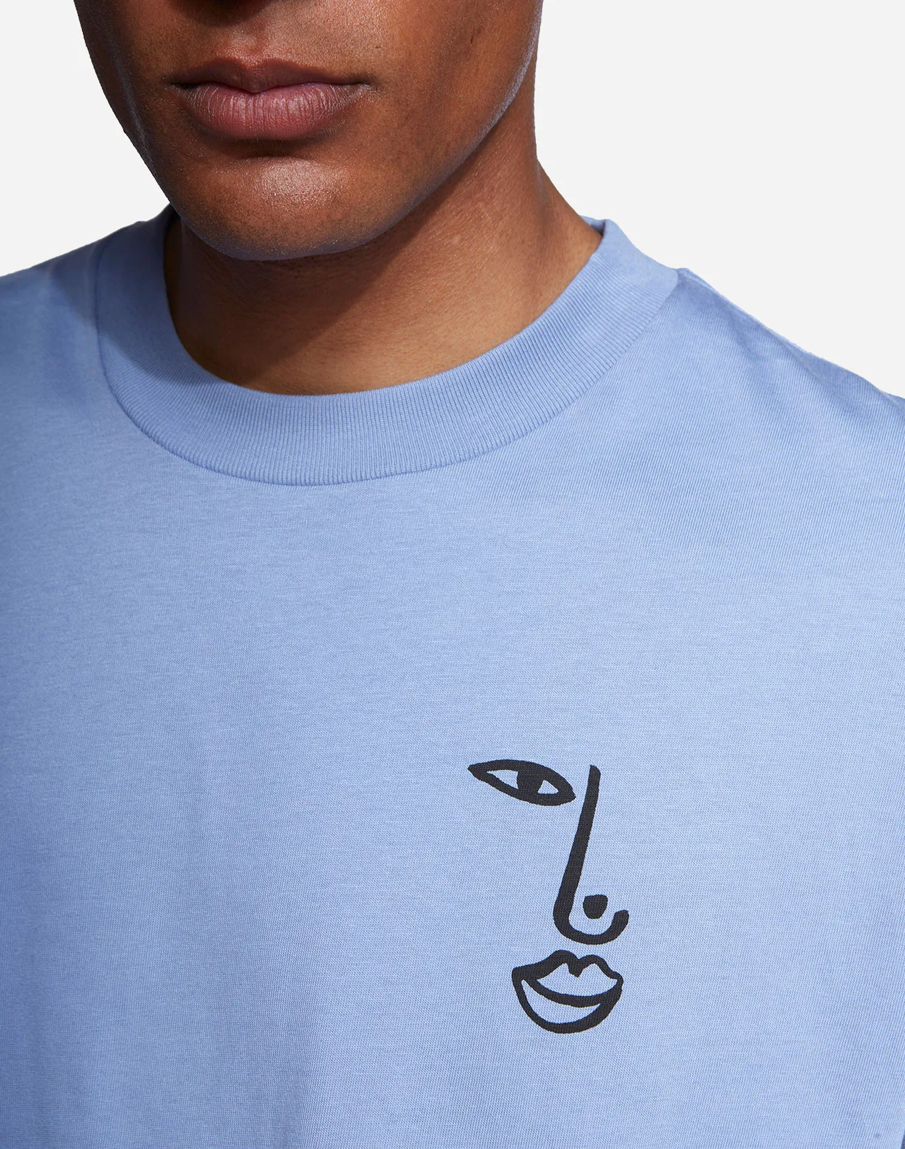 T-shirt Fish Eye ample bleu azur Taille XS Couleurs Bleu azur