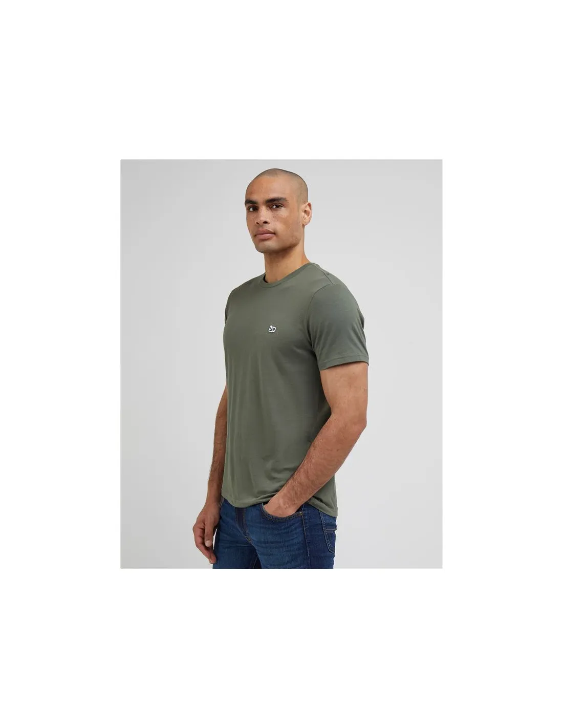 T-shirt Lee Ss Patch Logo Vert Homme