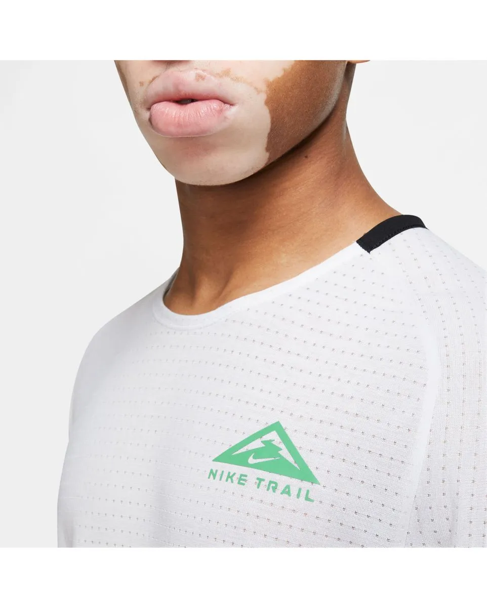 T-shirt manches courtes Homme M NK DF SOLAR CHASE SS TOP Blanc
