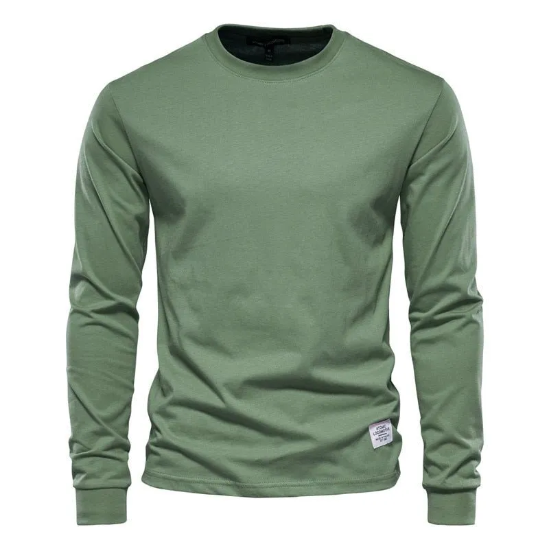 T-Shirt Militaire à Manches Longues Vert