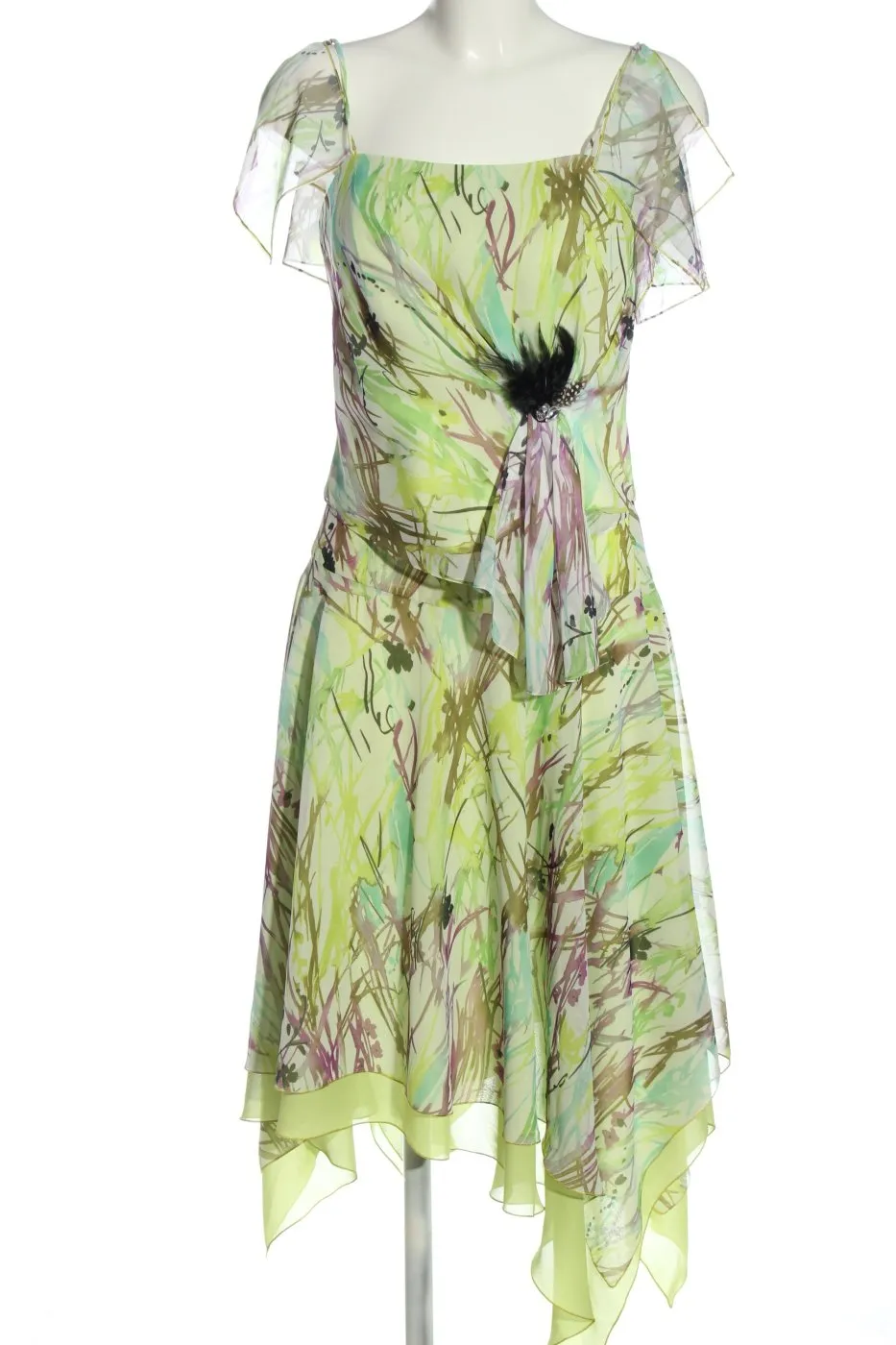 Weise Ensemble tissé vert motif abstrait élégant